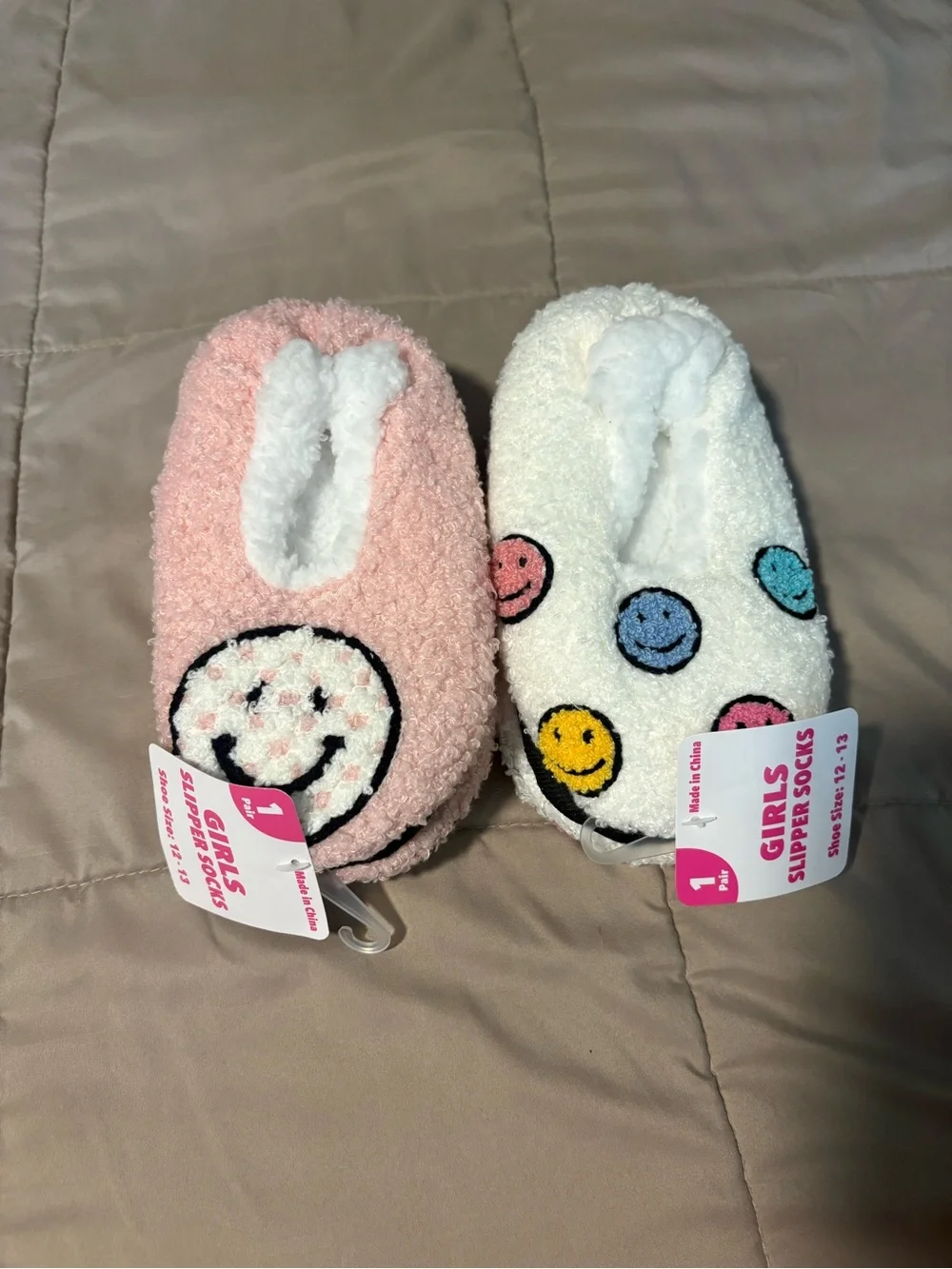 NWT Sock Slippers for Little Girl, Size 12/13